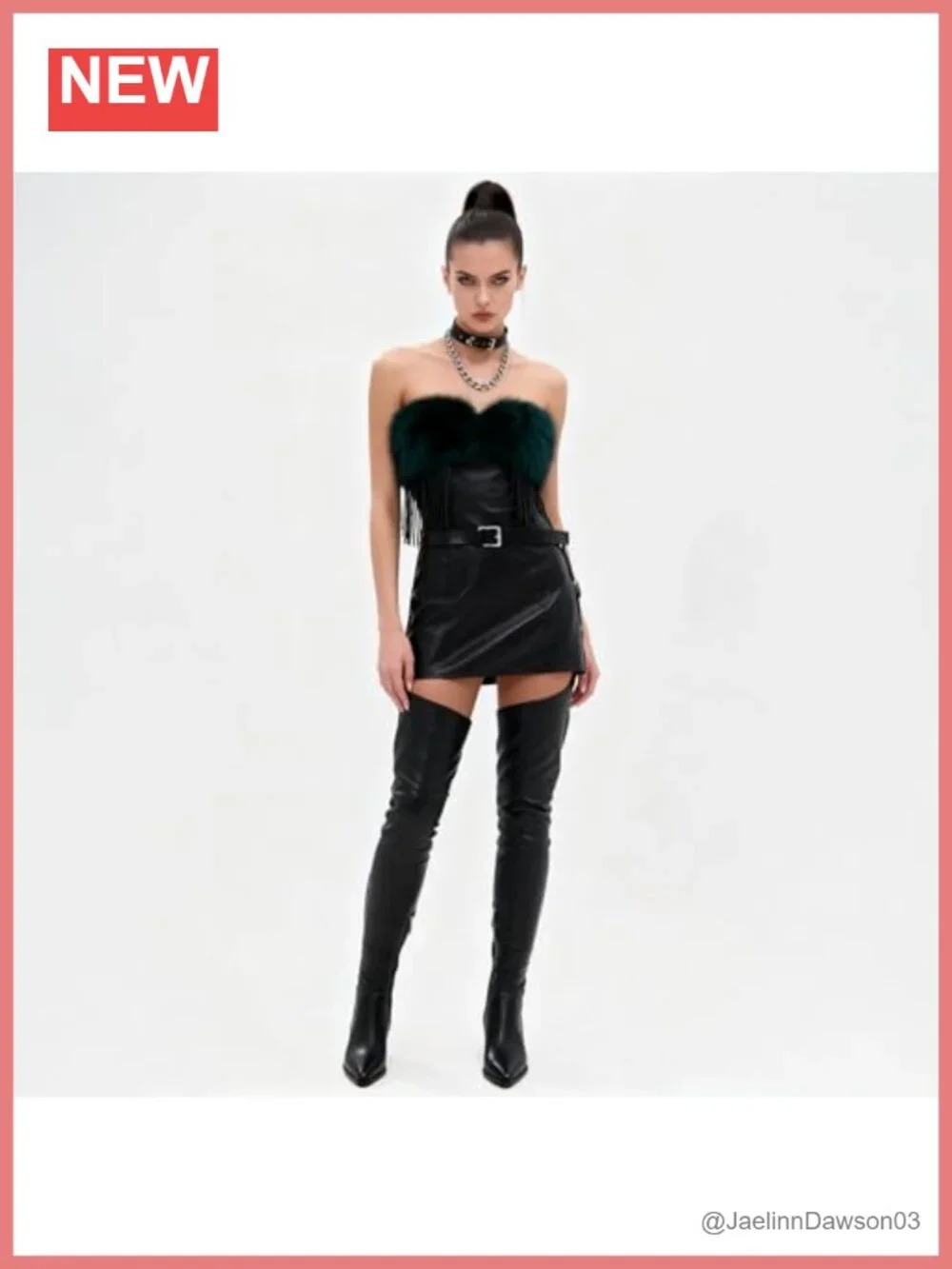 Women's Faux Suede Over The Knee Boots Chunky Heel Pointed Toe Side Zipper